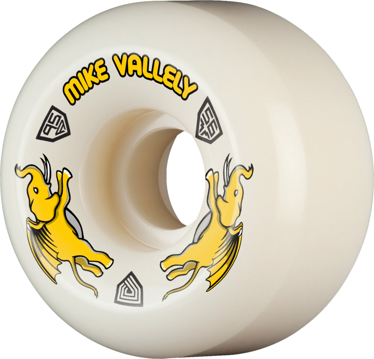 Powell Dragon Formula Yellow Mike Vallely 56MM X 36MM 95A (Set of 4)
