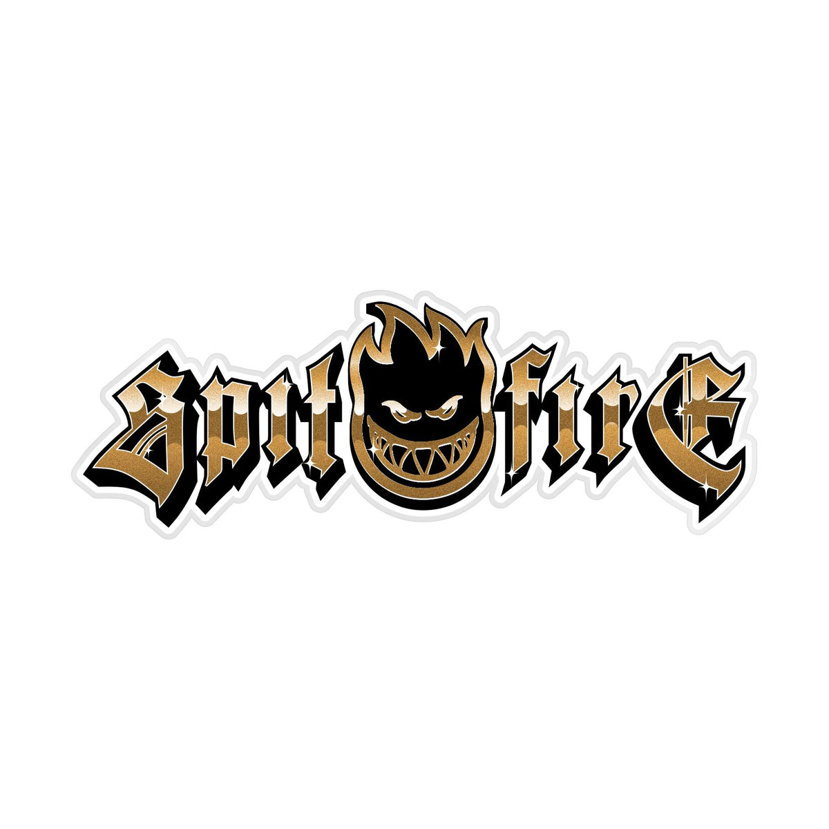 Spitfire Gold/Chrome Bighead Sticker Md