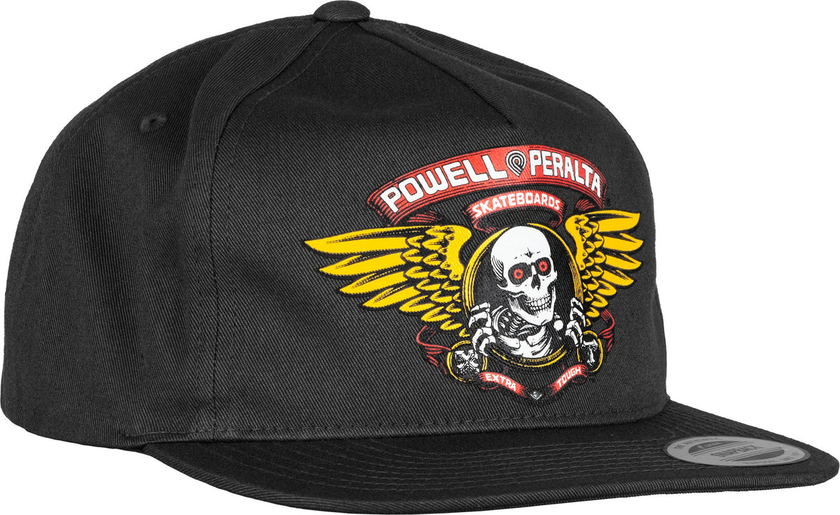 Powell Winged Ripper Snapback Hat Black