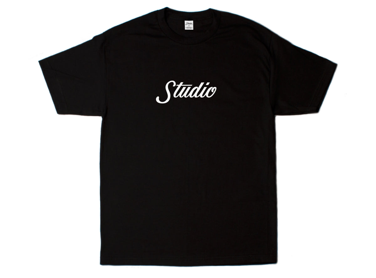 Studio Big Script Black Tee