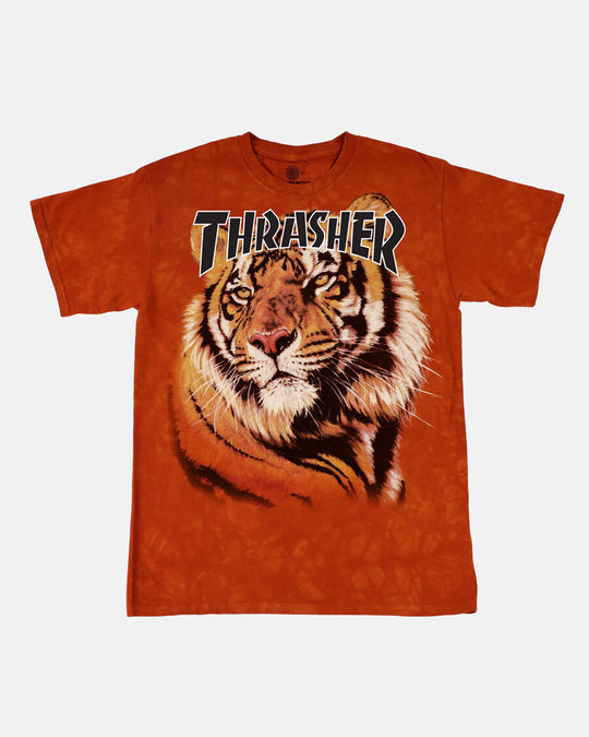 Thrasher X Mountain Tiger Hand-Dyed Orange Tee