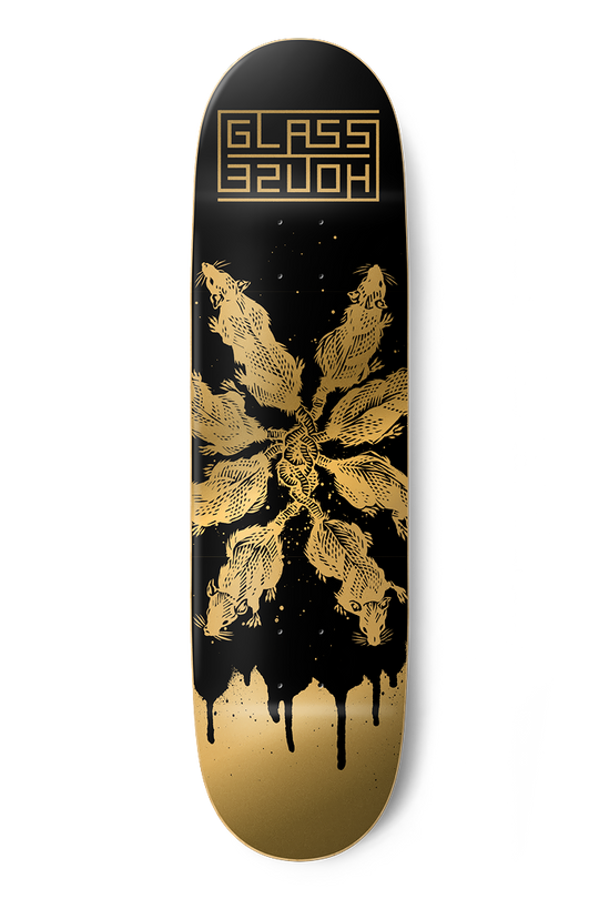 Glass House Team House Rats Black/Gold Deck 9.0