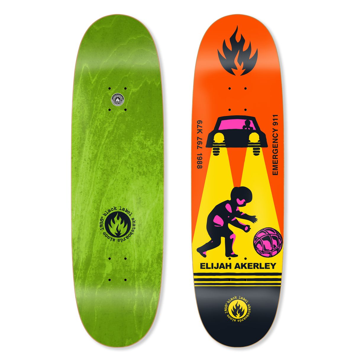 Black Label Elijah Akerley 911 Egg Shaped Deck 9.0