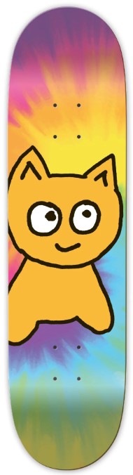 Meow Team Big Cat Tie Dye Mini Deck 7.00 X 28.25