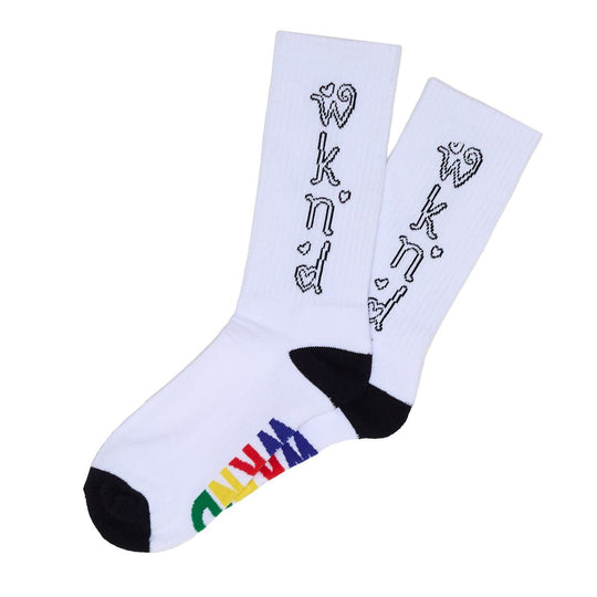 WKND Heart Socks White