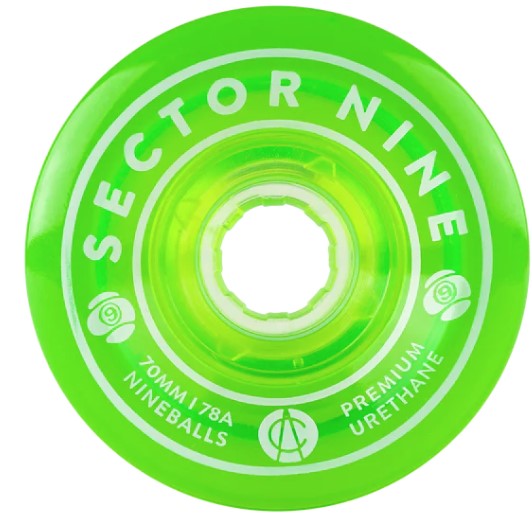 Sector 9 Nineballs Green 70MM 78A Wheels