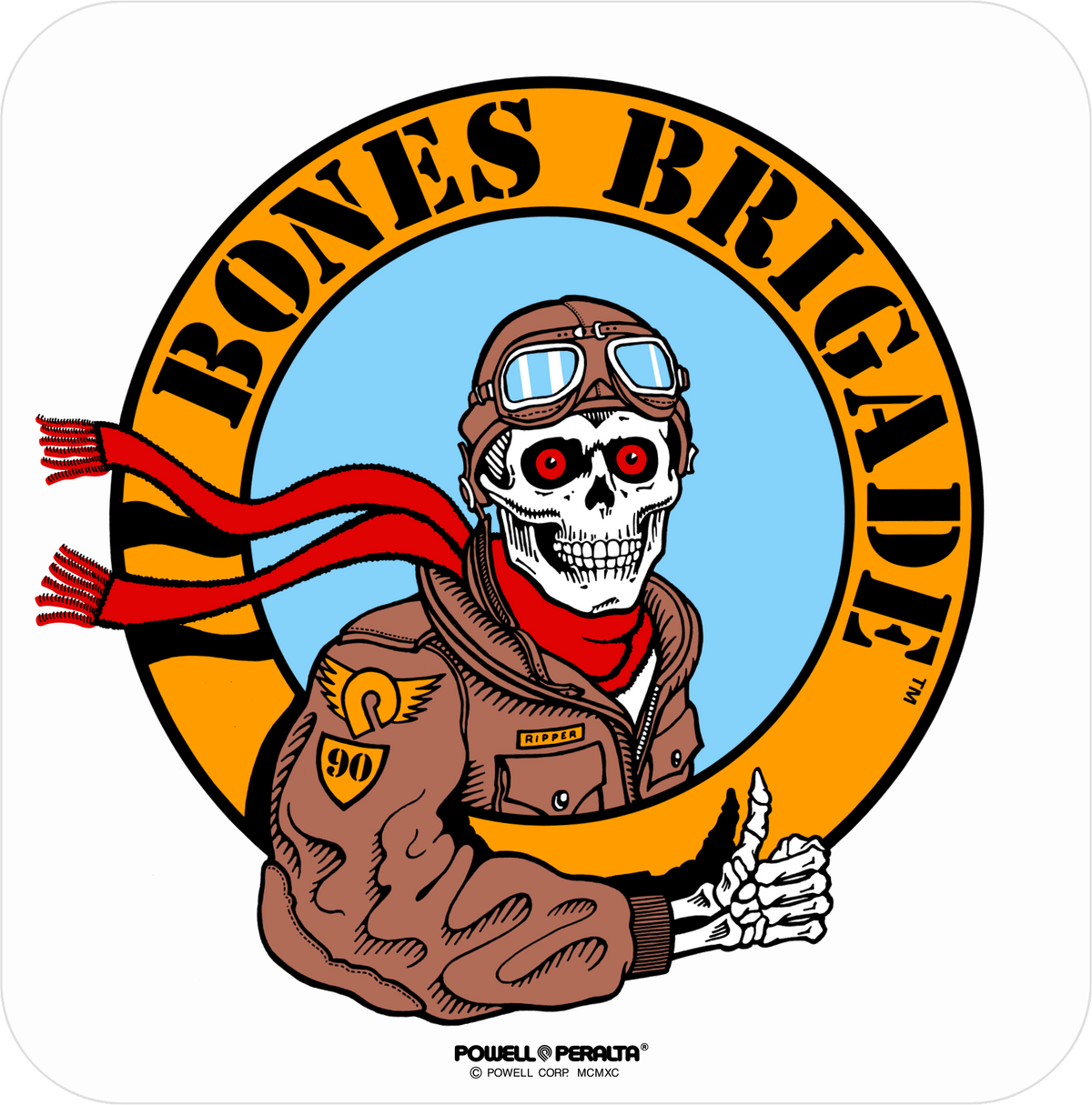 Powell Ripper Pilot Bones Brigade Sticker