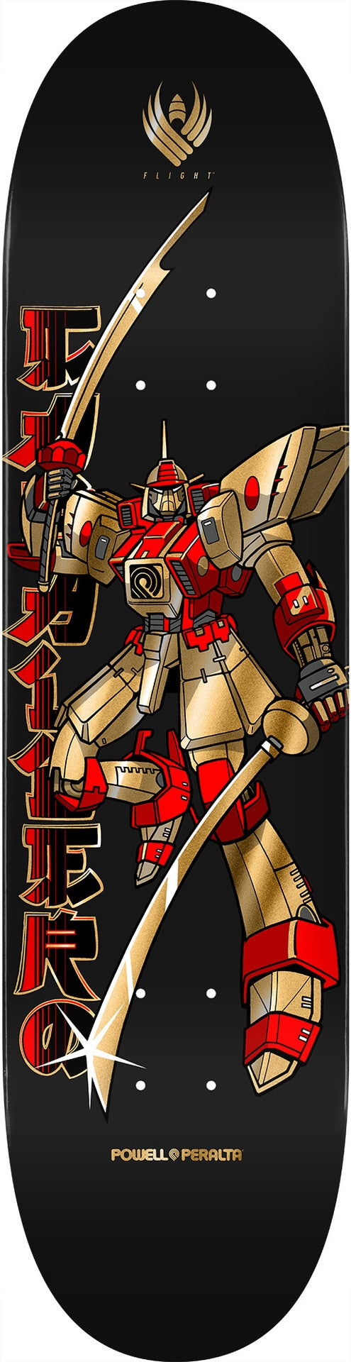 Powell Caballero Gundam Black/Gold Foil Flight Deck 8.5