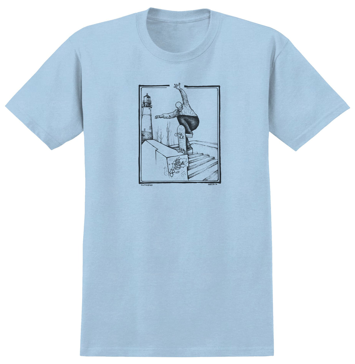 Anti-Hero Ba By Lance Ringspun Light Blue Tee