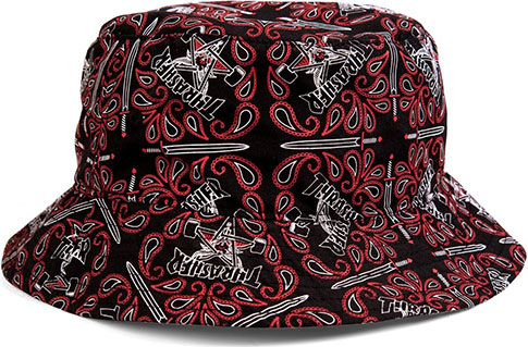 Thrasher Bandana Bucket Hat Black/Red