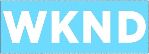 WKND Banner Blue Sticker