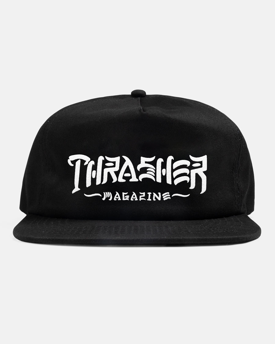 Thrasher Thrash & Destroy Snapback Hat Black