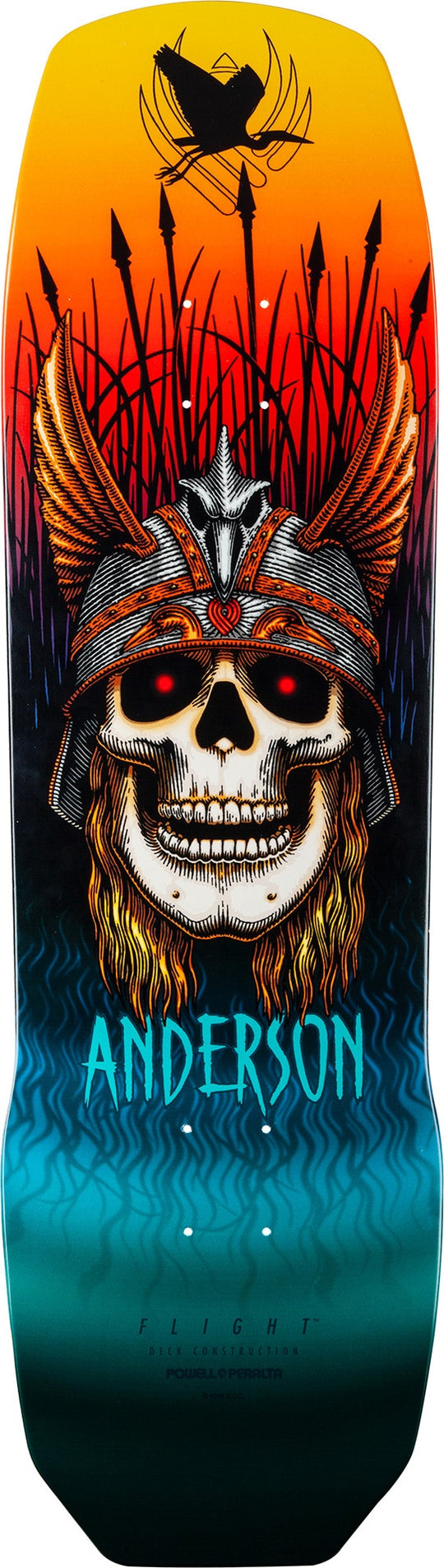 Powell Andy Anderson Heron Skull Shaped Flight Deck 9.13 X 32.8
