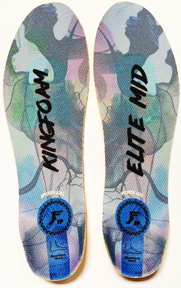 Footprint Kingfoam Elite Quantum Heel Action Sports Gel Impact Grey Camo/Black Mid 5MM TOE/7MM Heel Insoles Medium (5-10.5)