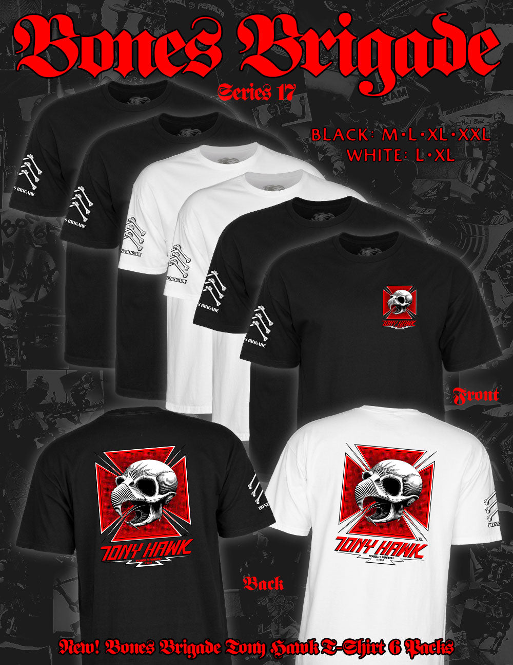 Powell Bones Brigade Hawk Tee 6-PACK