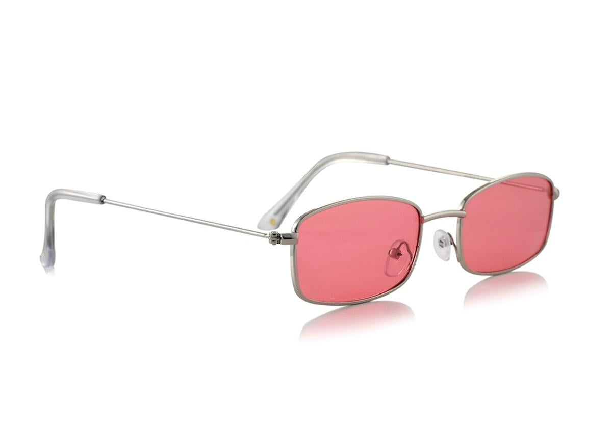 Glassy Rae Silver/Pink Mirror Polarized Sunglasses