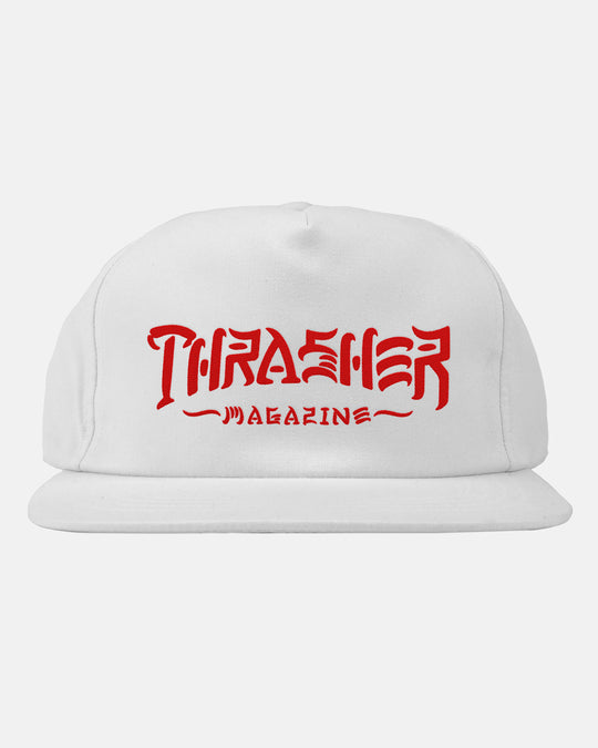 Thrasher Thrash & Destroy Snapback Hat White