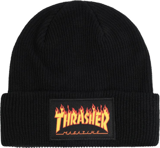 Thrasher Flame Patch Beanie Black