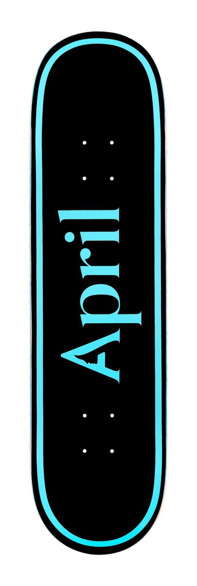 April Team OG Logo Blue/Black Mini Deck 7.25