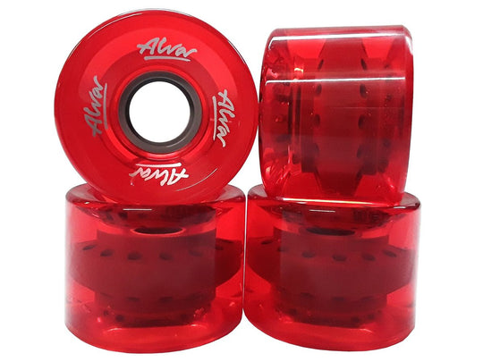 Alva Cruiser Clear Red 60MM 83A Wheels (SET Of 4)