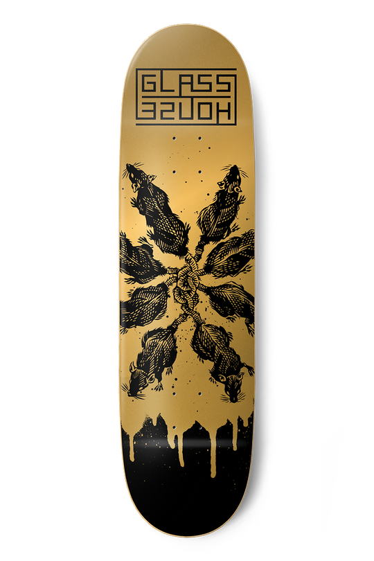 Glass House Team House Rats Gold/Black Deck 8.5