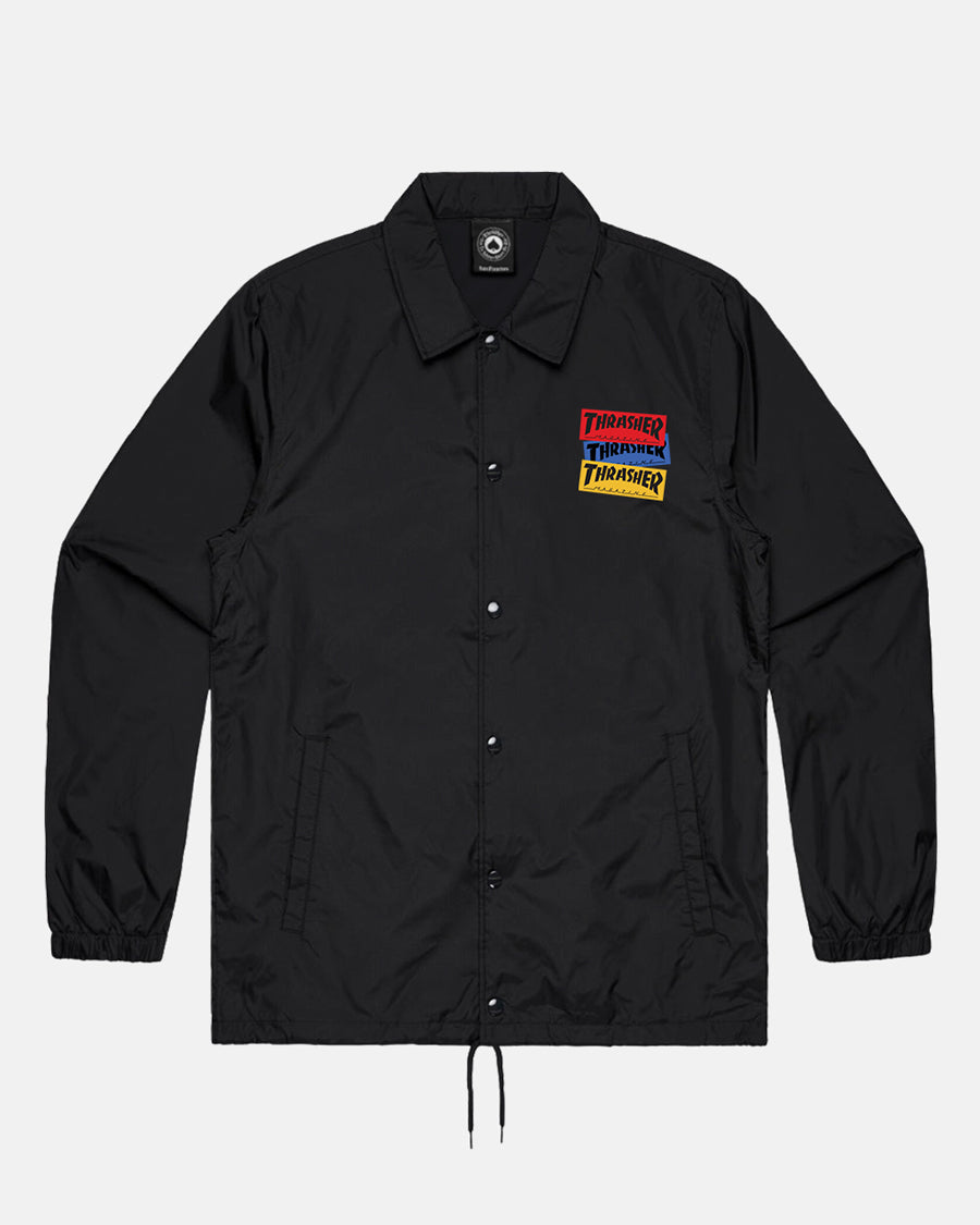 Thrasher Sticker Coach Jacket Black
