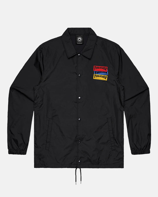 Thrasher Sticker Coach Jacket Black
