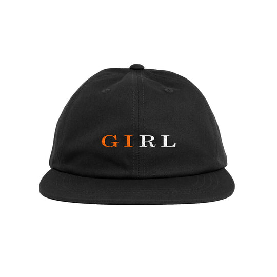 Girl Serif Snapback Hat Black