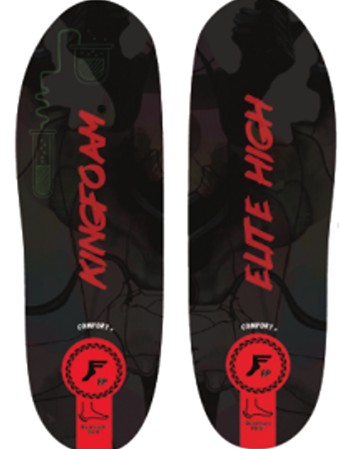 Footprint Kingfoam Elite Quantum Heel Action Sports Gel Impact Sports Red High 5MM TOE/10MM Heel Insoles Large (8-14.5)