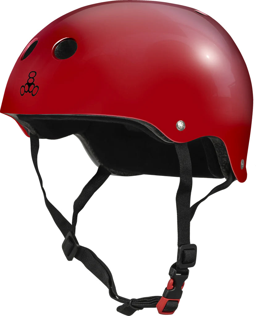 Triple 8 Helmet Certified Sweatsaver Scarlet Red Glossy