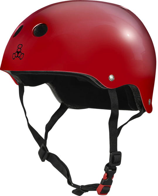 Triple 8 Helmet Certified Sweatsaver Scarlet Red Glossy