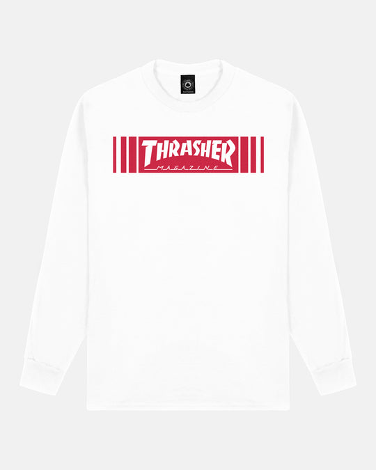 Thrasher Bar White Long Sleeve Tee