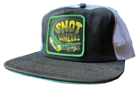 Snot Gator Patch Trucker Hat Black/White