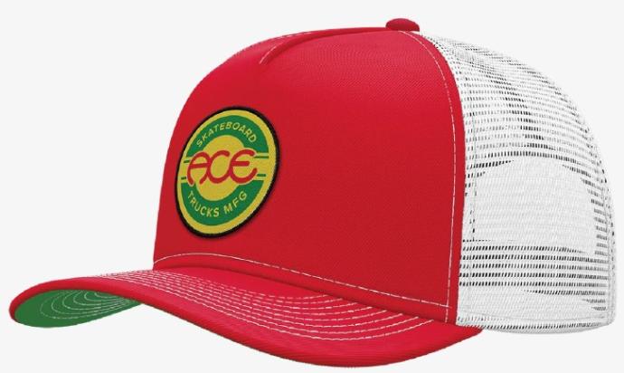 Ace Rasta Seal Trucker Hat Red