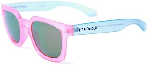 Happy Hour Wolf Pups Pink/Clear Blue Sunglasses
