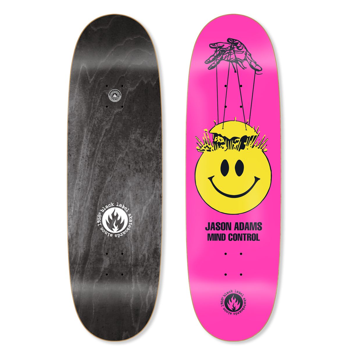 Black Label Jason Adams Mind Control Egg Shaped Deck 9.5