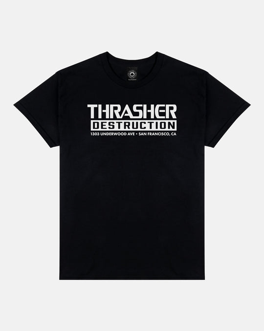 Thrasher Destruction Black Tee