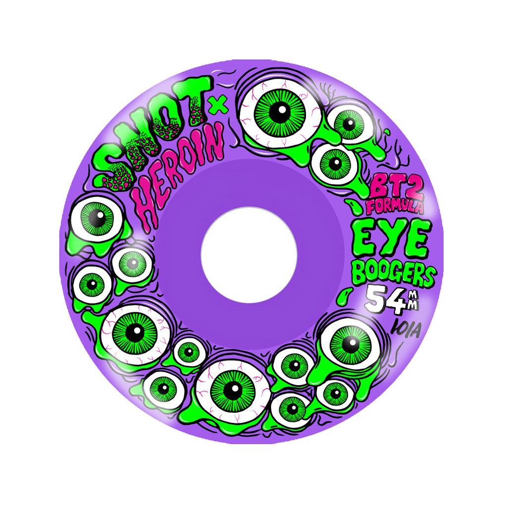 Snot X Heroin Eye Boogers Clear Purple 54MM 101A (Set of 4)
