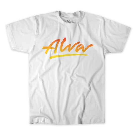 Alva OG Logo Flame Fade White Tee