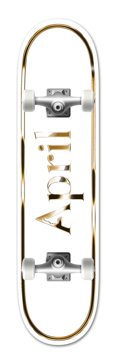April Logo Golden White Complete 8.00