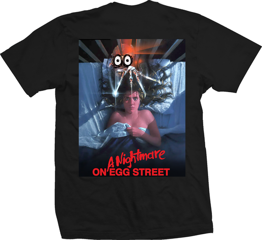 Heroin Nightmare On Egg Street Black Tee