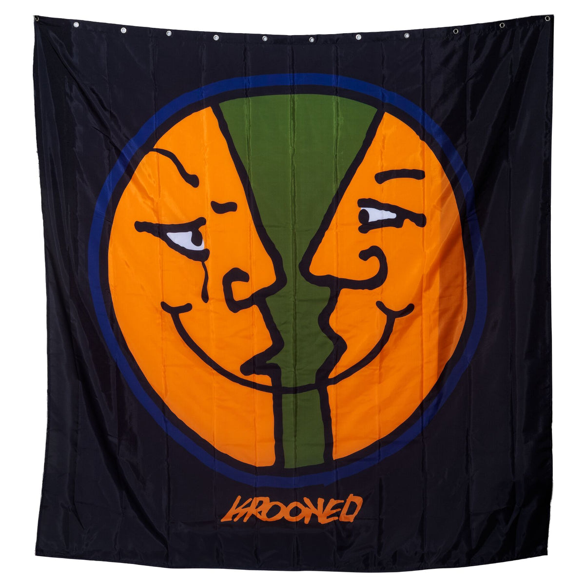 Krooked Moonsmile Shower Curtain