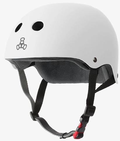 Triple 8 Helmet Certified Sweatsaver White Matte XS/S