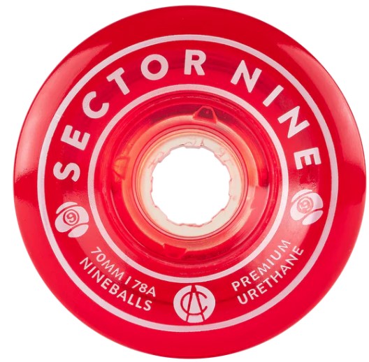 Sector 9 Nineballs Red 70MM 78A Wheels