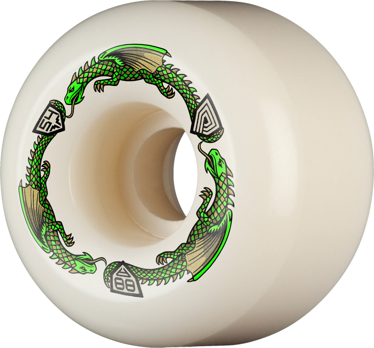 Powell Dragon Formula Green A2 54MM X 39MM 88A (Set of 4)