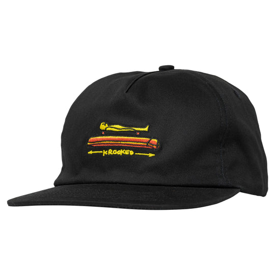 Krooked Koffin Snapback Hat Black
