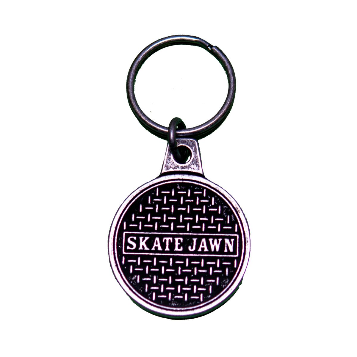 Skate Jawn Sewer Cap Metal Keychain