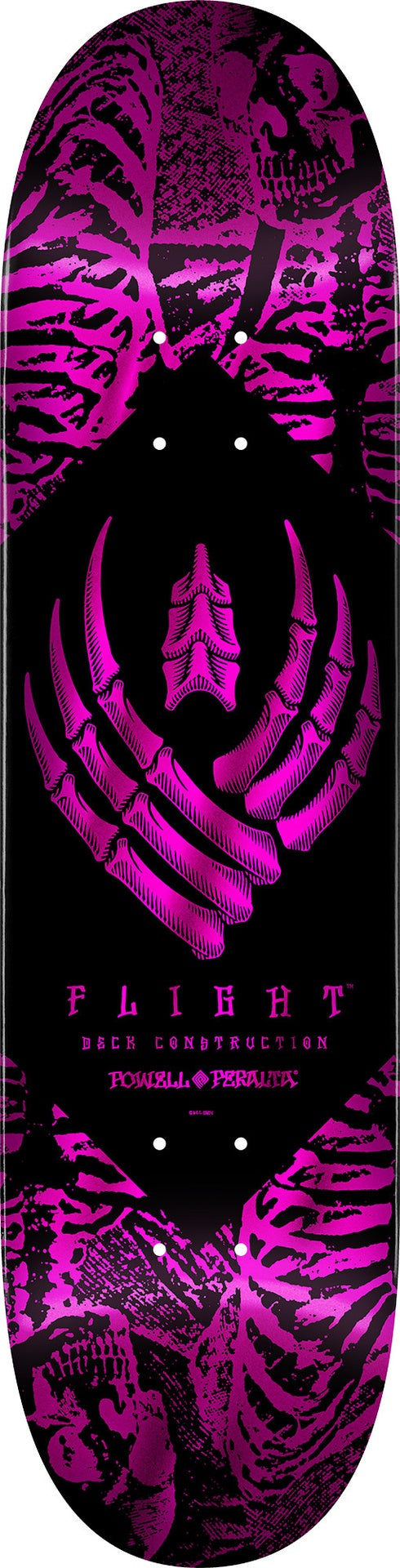 Powell Team Skeleton Pink Foil Flight Deck 8.0