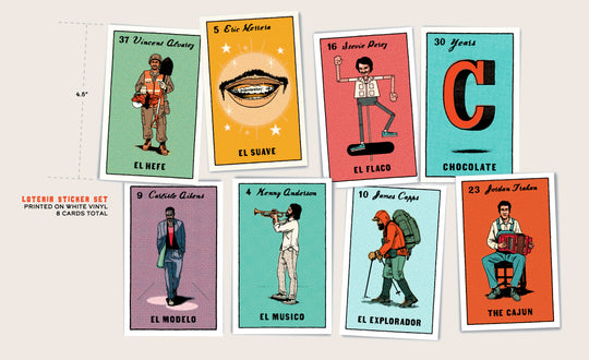 Chocolate Loteria Sticker 8 Pack
