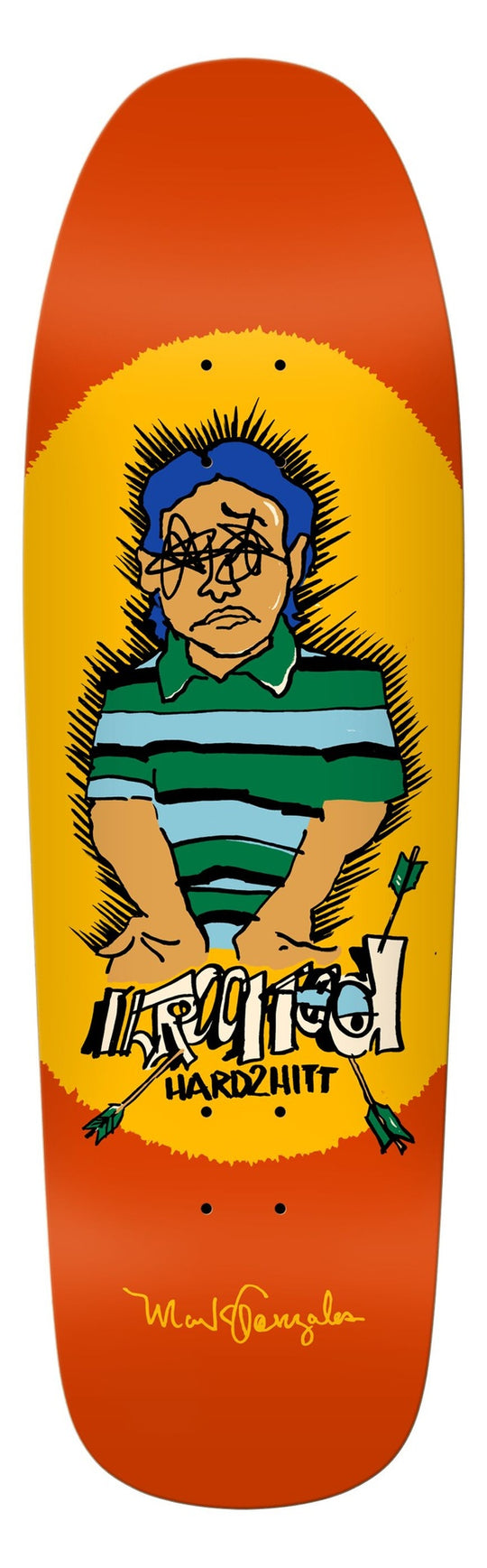 Krooked Gonz Hard 2 Hitt Shaped Deck 9.81
